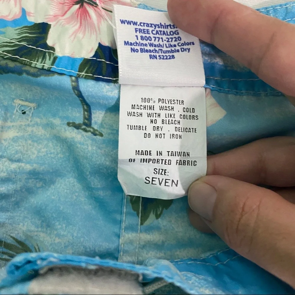 Vintage Crazy shirts Hawaii ‘64 board shorts Size 7